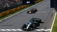 George Russell fends off Max Verstappen to win Canadian GP where McLarens collide