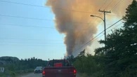 Wildfire burning near Holyrood forces road closure