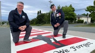 This unique crosswalk art in Conception Bay South is all about remembrance
