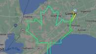 Sky's no limit for patriotic Ontario pilot behind massive maple leaf in the sky