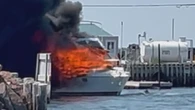 Jet skier jumps in water to save Shediac wharf from burning vessel