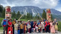 Carcross/Tagish First Nation unveils totem poles in Bennett, B.C.