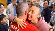 Embraces greet Olympian Skylar Park upon return to Winnipeg