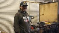Nailing it: former student leading Cambridge Bay welding studio