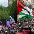 Thousands join rival ‘Unite the Kingdom’ and pro-Palestine protests in London