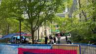 Pro-Palestinian encampment sets up on UQAM lawn