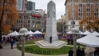 For the 100th year, Vancouver's Victory Square Cenotaph watches over Remembrance Day events