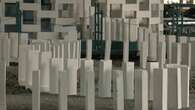 Massive domino installation topples through Toronto