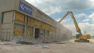 Heavy machinery works to demolish Windsor's Sears building