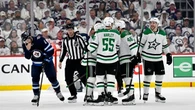 Red-hot Mikko Rantanen records 2nd hat trick in a row, as Stars beat Jets in Game 1