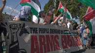 Protesters call for arms embargo as training material en route to Israel from Quebec