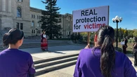 'This is where our system fails': Regina rally calls for action on intimate partner violence