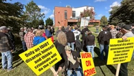 Opponents of federal gun buyback program rally outside Cape Breton police HQ