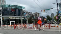 Small sinkhole closes stretch of Vancouver's Robson Street
