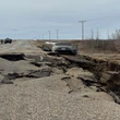 Water floods land scorched by fire, closing only road access to Patuanak, Sask.