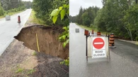 Multiple roads in northeastern Ontario washed out by a storm Wednesday night