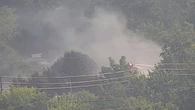Firefighters responding to fire on Campbell Avenue near College Avenue