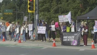 Striking B.C. nurses take picket lines to Vancouver Island