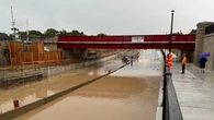 Torrential downpour floods streets across London Monday morning