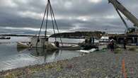 Coast guard recovers fishing vessel that sunk in Yellowknife's Back Bay in spring