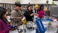 Lakehead University students enjoy some sweet stress relief