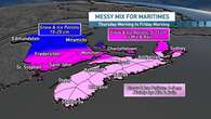 Messy storm set for the Maritimes on Thursday