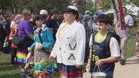 Sask. celebrates Indigenous Peoples Day with dancing, march — and a new logo design for Roughriders