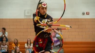 Students in Thunder Bay, Ont., share music and movement of powwows with their peers