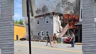 Crews battling blaze at Bridgewater apartment complex