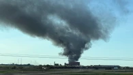 Firefighters battle blaze in industrial area east of Edmonton