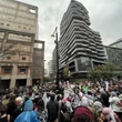 Pro-Palestinian protest taking place outside Concordia University with large police presence