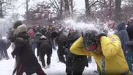 Massive snowball fight brings cheer amid winter storm in U.S. capital