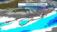 Up to 15 centimetres of snow expected Sunday in parts of Nova Scotia