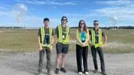 Western University professor and his students launching a tennis ball-sized camera into the stratosphere