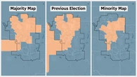 CBC News mapped proposals of Alberta boundary changes to last election results