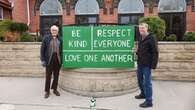 Roadside sign in Goderich sees community planning anti-hate event