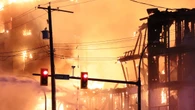 Construction site fire in Langley, B.C., shuts nearby roads