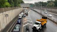 Heavy rain closes Décarie Expressway, causing major traffic for rush hour