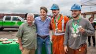 Prime Minister Justin Trudeau wraps up Sault Ste. Marie visit by meeting workers at Algoma Steel