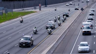 OPP members take part in procession for officer killed in Highway 401 crash