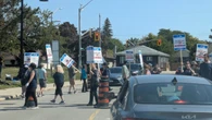 Mohawk College striking workers see support from students, other unions — and a giant rat