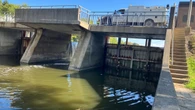 Stratford's Lake Victoria is draining quickly as crews work to remove dam blockage