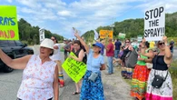 Members of Serpent River First Nation protest herbicide spraying