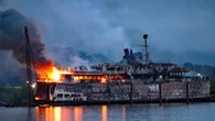 Residents of Mission, B.C., told to shelter in place after fire on derelict vessel