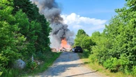 Multiple fire departments battle blaze at New Ross lumber mill