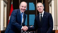 Carney holds news conference with Taoiseach of Ireland