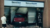 Yes, a driver crashed into a Sarnia drive test centre. Here's what happened