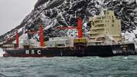 High winds and rough seas stall bid to salvage ship grounded off western Newfoundland