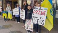 Local Ukrainians protest 'Russians at War' film being screened at WIFF