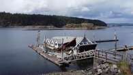 Partially sunken barge off Quadra Island to be removed after almost 3 years